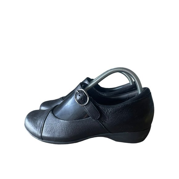 Dansko Shoes Dansko Womens Fawana Black Leather Mary Jane Arch